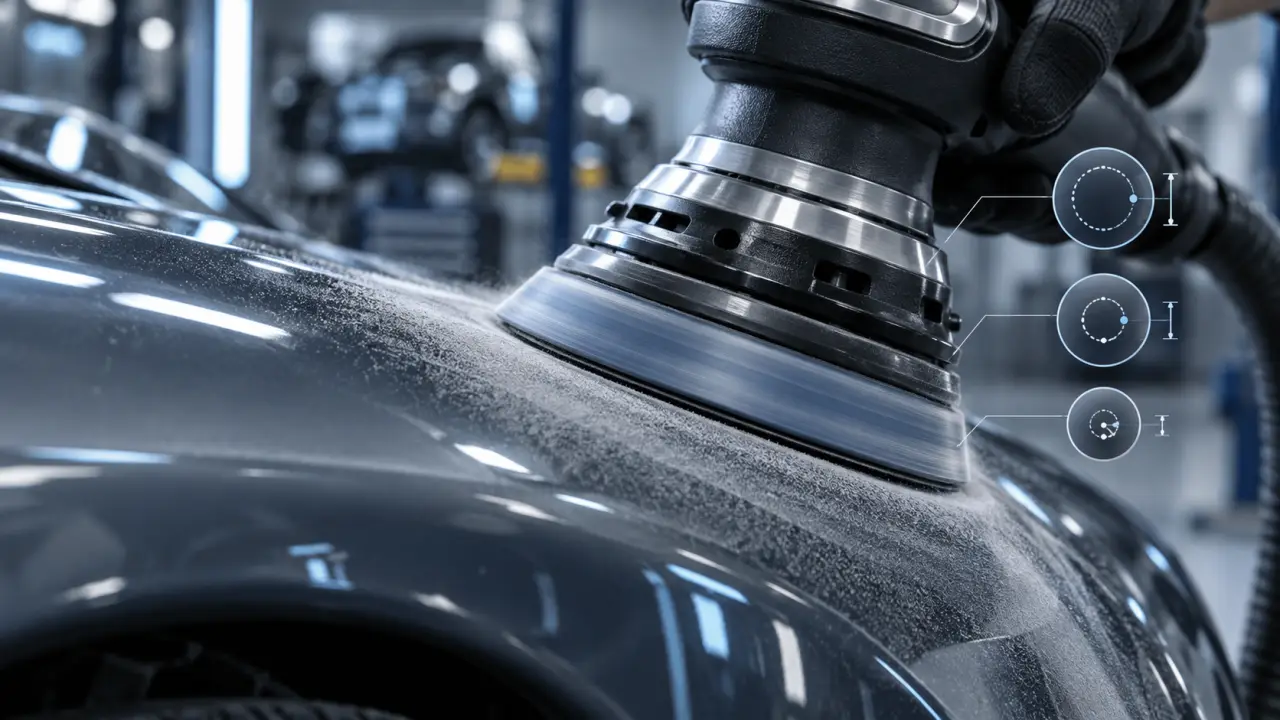 Ponceuse carrosserie : 8, 5 ou 2,5 mm, choisissez le déport selon la finition