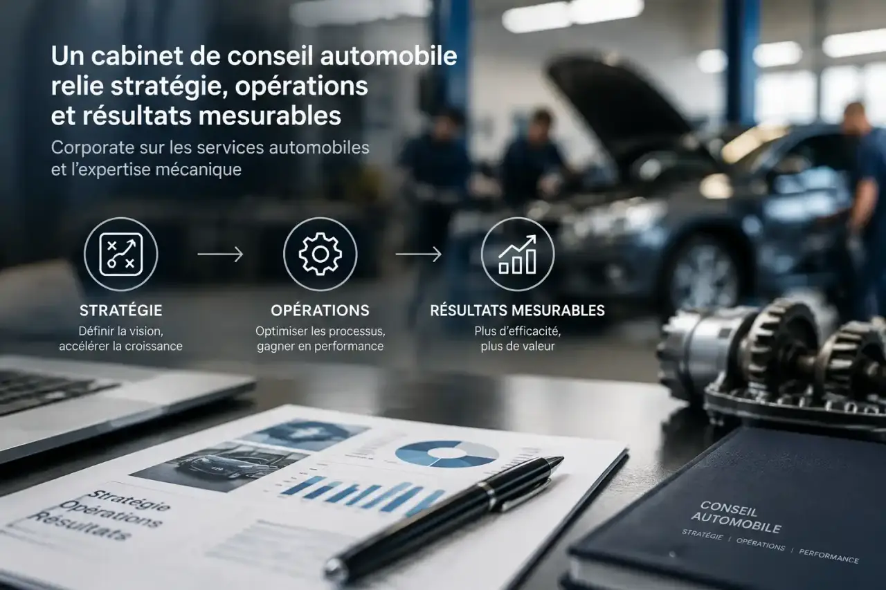 Un cabinet de conseil automobile relie stratégie, opérations et résultats mesurables