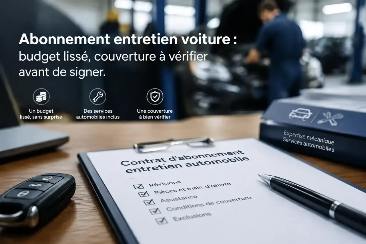 Abonnement entretien voiture : budget lissé, couverture à vérifier avant de signer