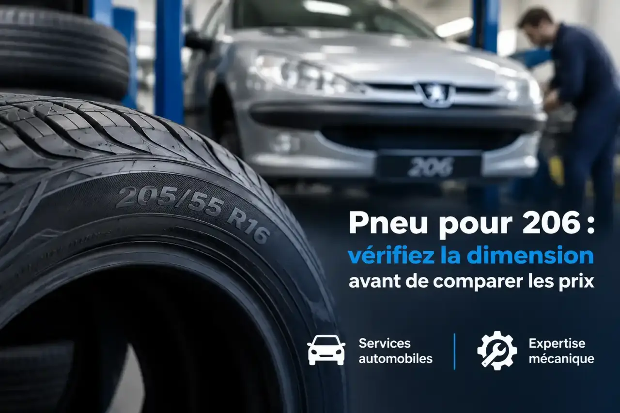 Pneu pour 206 : vérifiez la dimension avant de comparer les prix